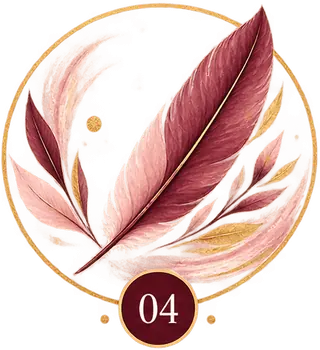 Illustration: eine Feder im Wind, Phase vier, Loslassen